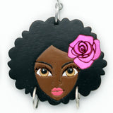 Wooden Earrings Handmade Fairtrade Rose