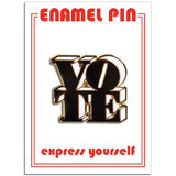 Vote Black and White Lapel Pin