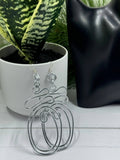 Abstract Silver Aluminum Wire Earrings with Sterling Silver Ear Wire