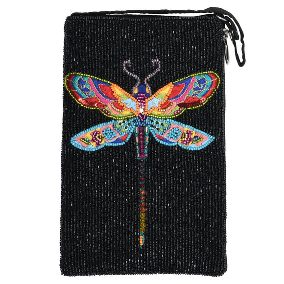 Colorful Dragonfly Beaded Club Bag