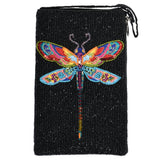 Colorful Dragonfly Beaded Club Bag