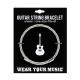 Simply Silver Guitar String Bracelet with Peace Charm