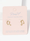 Musical Note Post Stud Earrings