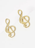 Treble-Clef Post Stud Earrings