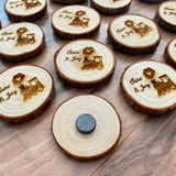 AJM Wood Slice Magnet