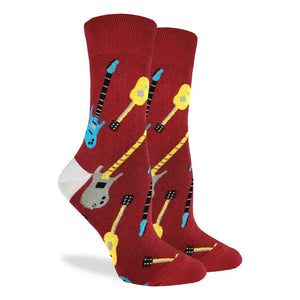 Women's Red Guitar Socks