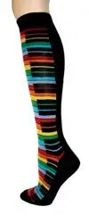 Rainbow Piano Knee High Socks