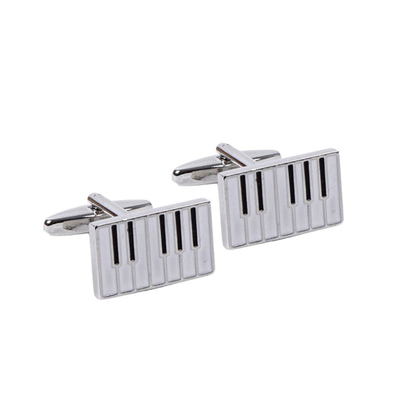 Silver Piano Novelty Cufflinks