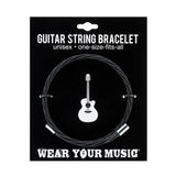 Backstage Black Guitar String Bracelet