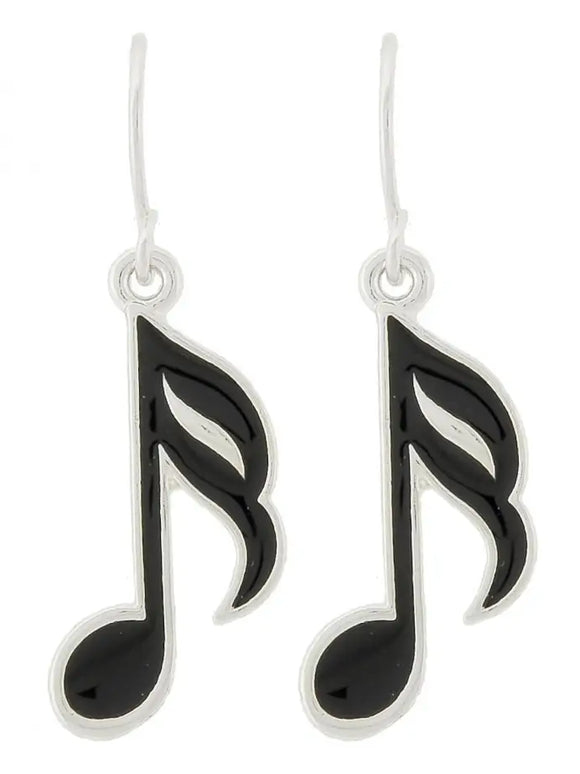 16th Note earring black