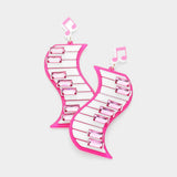Keyboard Music Dangle Earrings