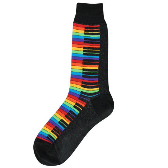 Rainbow Piano Mens Socks