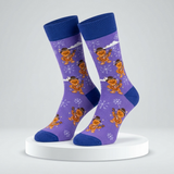 Christmas Gingerbread Guitar Crew Socks