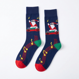 DJ Santa Holiday Music Christmas Crew Socks