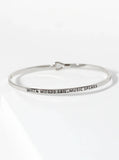 Inspirational Engraved Music Bangle Bracelet
