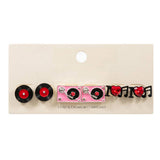 Turn Table Music Stud Earring Set