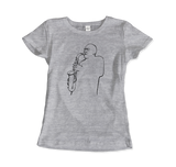 Charlie Parker "Yardbird", D.Stone Martin Tribute t-shirt: Charcoal / M / Men (Unisex)