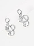 Treble-Clef Post Stud Earrings