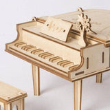 3D Laser Cut Wooden Puzzle: Piano