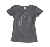 Charlie Parker "Yardbird", D.Stone Martin Tribute t-shirt: Charcoal / M / Men (Unisex)