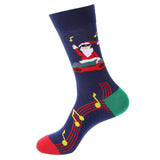DJ Santa Holiday Music Christmas Crew Socks