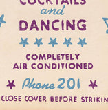 Matchbook Cocktails & Dancing Birthday Card