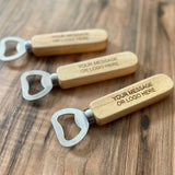 Engraved Wood Bottle Opener