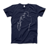 Charlie Parker "Yardbird", D.Stone Martin Tribute t-shirt: Charcoal / M / Men (Unisex)