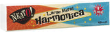 Neato! Large 6" Metal Harmonica with Case, Retro Classic