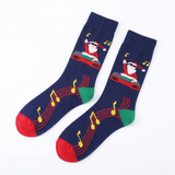 DJ Santa Holiday Music Christmas Crew Socks