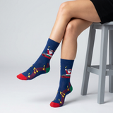DJ Santa Holiday Music Christmas Crew Socks