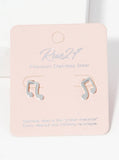 Musical Note Post Stud Earrings