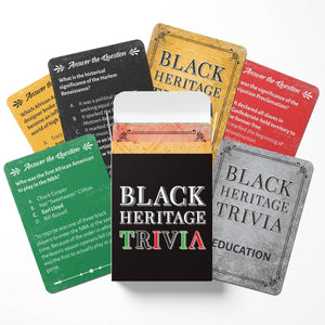 Black Heritage Trivia Game Card