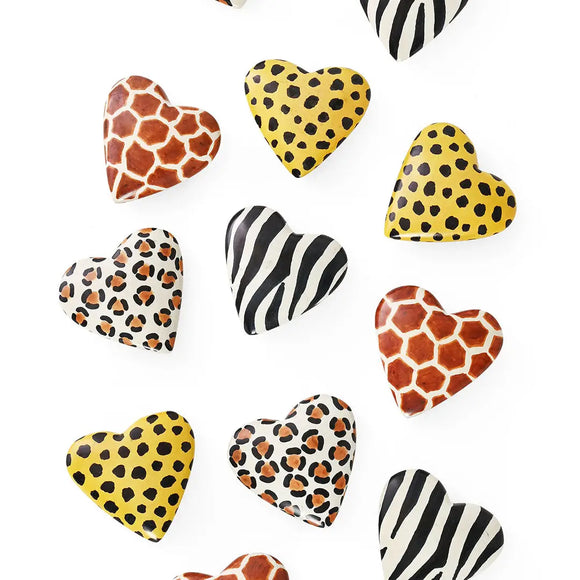 Animal Print Soap Stone Hearts