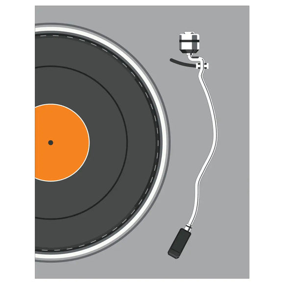 Gray LP Record Turntable Magnet
