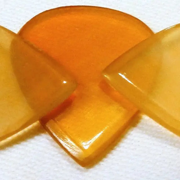 Jazz Exotic Amber Horn Guitar pick 3pak