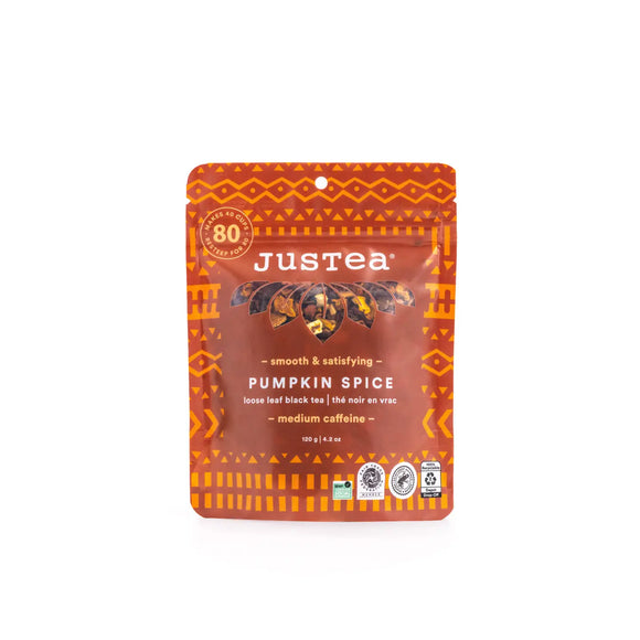 JusTea Pumpkin Spice stand up pouch