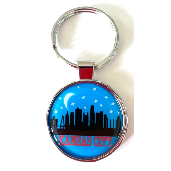 Key chain Night skyline Kansas City