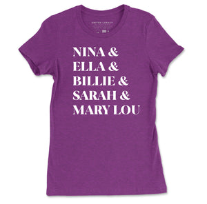 Female Jazz Legends Purple T-Shirt