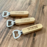Engraved Wood Bottle Opener