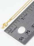 18K Gold Dipped Brass Musical Note Pendant Necklace
