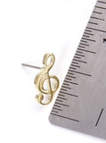 Treble-Clef Post Stud Earrings