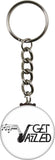 Keychain - "Get Jazzed" with Saxophone and Music Notes