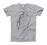 Charlie Parker "Yardbird", D.Stone Martin Tribute t-shirt: Charcoal / M / Men (Unisex)