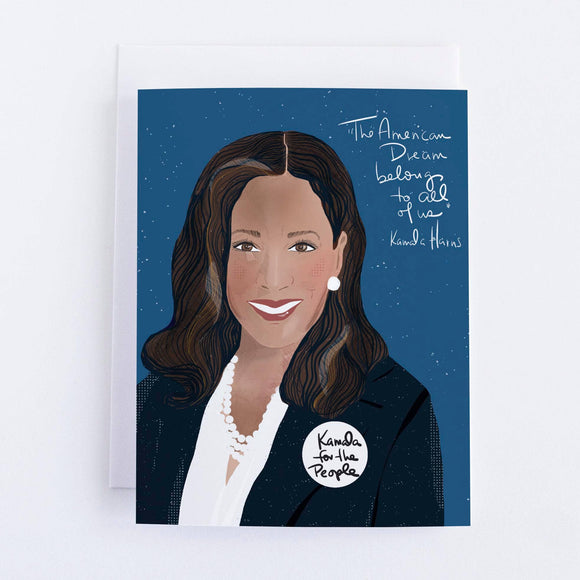 Kamala Harris Blue Greeting Card