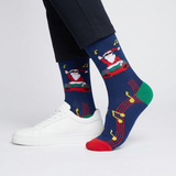 DJ Santa Holiday Music Christmas Crew Socks