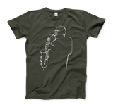 Charlie Parker "Yardbird", D.Stone Martin Tribute t-shirt: Charcoal / M / Men (Unisex)
