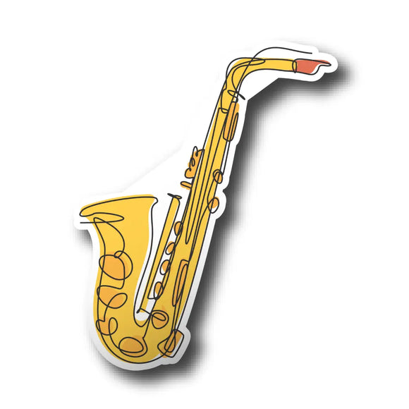 Saxophone Doodle Sticker