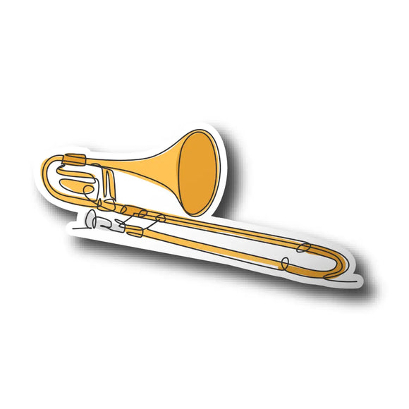 Trombone Doodle Sticker