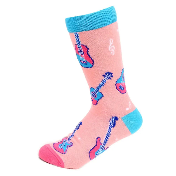 Woman's Guitar Novelty Pink/blue